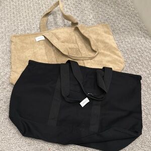 Old Navy Black and Tan Tote Bags with Spacious Design